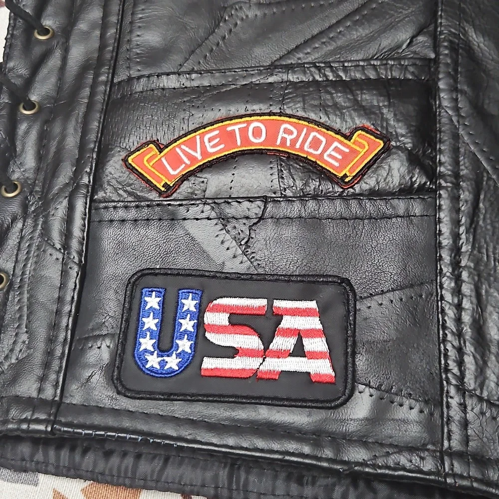 Diamond Supply Co. Black Leather Vest - Picture 8 of 16